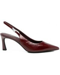 Tamaris - Slingback Leather Heeled Pumps - Lyst