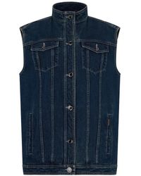 Moorer - Eureka-P Sleeveless Denim Vest - Lyst