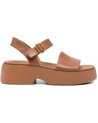 Camper - Tasha Buckle-Fastening Platform Sandals - Lyst