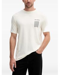 KARL LAGERFELD - T-Shirt À Monogramme Imprimé Sur La Poitrine - Lyst