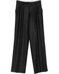Manuel Ritz - Sequin-Embellished Pinstripe Trousers - Lyst