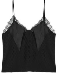 Versace - Lace-Trimmed Satin Camisole - Lyst
