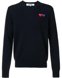 COMME DES GARÇONS PLAY - Heart Wool Sweater - Lyst