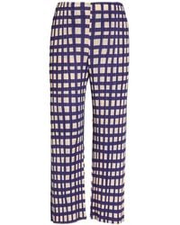 Pleats Please Issey Miyake - Basket Plissé-Effect Checked Trousers - Lyst