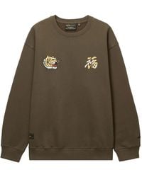 Alpha Industries - Tiger-Embroidered Crew-Neck Sweatshirt - Lyst