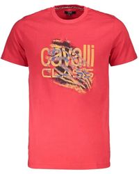 Roberto Cavalli - T-Shirt À Imprimé Animalier Et Logo - Lyst