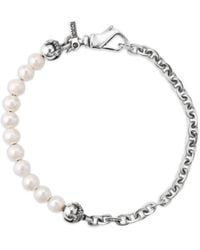 Emanuele Bicocchi - Pearl Half-Chain Bracelet - Lyst