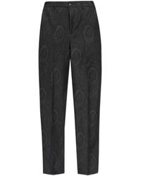 Etro - Paisley-Print Pleated Trousers - Lyst