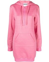 Moschino - Logo-Print Hoodie Dress - Lyst