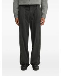C.P. Company - Logo-Patch Straight-Leg Trousers - Lyst