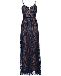 Marchesa - Floral-Lace Mermaid Gown - Lyst