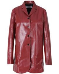 Jil Sander - Leather Deconstructed Jacket - Lyst