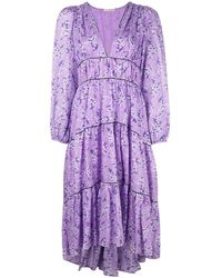 Ulla Johnson Jurk Met Bloemdessin - Paars