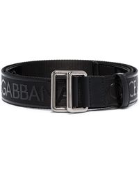 Dolce & Gabbana Ceinture à logo imprimé - Noir