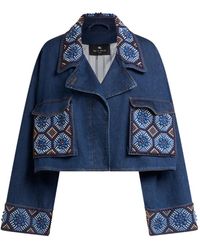 Etro - Veste Crop À Broderies - Lyst