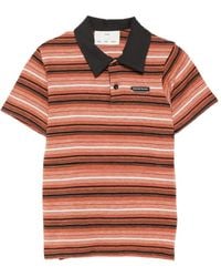 Song For The Mute - Striped-Knit Polo Shirt - Lyst