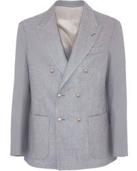 Eleventy - Blazer Met Puntige Revers - Lyst