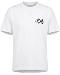 Off-White c/o Virgil Abloh - Stroke 2 Arrow Skate Crew-Neck T-Shirt - Lyst