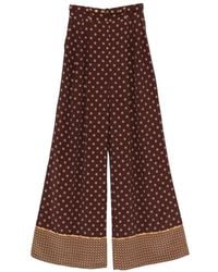 Zimmermann - Pantalones Palazzo Pyjama Con Motivo De Lunares Y Cinturón - Lyst
