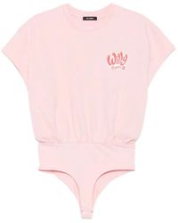 Willy Chavarria - Logo-Print Bodysuit - Lyst