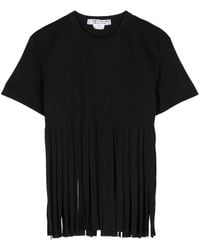 Comme des Garçons - T-Shirt Mit Fransen - Lyst