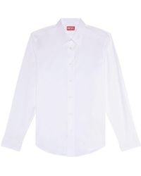 DIESEL - S-benny-cl Logo-embroidered Shirt - Lyst
