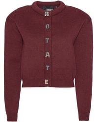 ROTATE BIRGER CHRISTENSEN - Cardigan mit Logo-Detail - Lyst