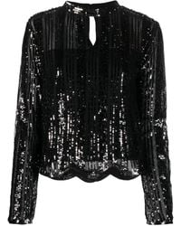 Twinset - Bluse Mit Pailletten - Lyst