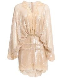 Elie Saab - Sequin-Embellished Mini Dress - Lyst