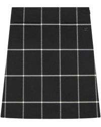 Courreges - Checked A-Line Midi Skirt - Lyst