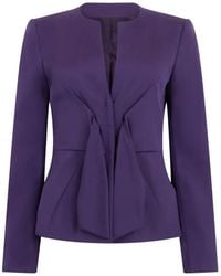 Alberta Ferretti - Pleated Fitted Jacket - Lyst