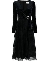 Nissa - Midi-jurk Met V-hals - Lyst
