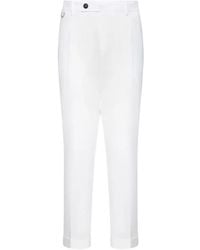 Low Brand - D-Ring Pleated Trousers - Lyst