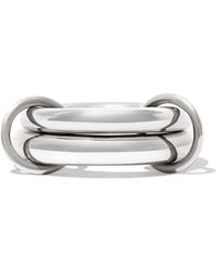Spinelli Kilcollin Connect Ring aus Platin und 18kt Schwarzgold - Weiß