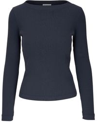 Brunello Cucinelli - Long-sleeved Ribbed Top - Lyst