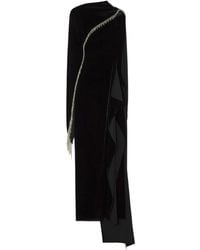 Lanvin - Draped Embellished Dress - Lyst
