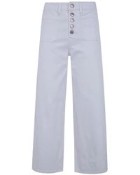 Ralph Lauren - "Saira" Cropped Wide Leg Jeans - Lyst