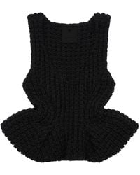 Givenchy - Top de punto grueso con peplum - Lyst
