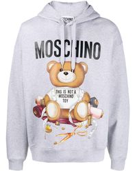 Moschino - Teddy Bear-print Cotton Hoodie - Lyst