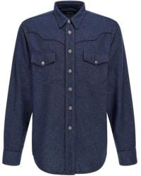 Roberto Cavalli - Pocket Jeans Shirt - Lyst