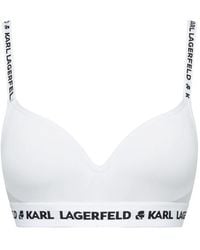 KARL LAGERFELD - Logo-Underband Padded Bra - Lyst