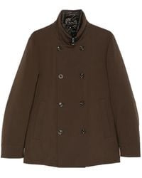 Montecore - High-Neck Double-Breasted Coat - Lyst
