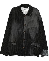 Rundholz - Pinstripe-Pattern Faded Jacket - Lyst