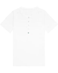 Fortela - Coralie Mother-Of-Pearl Button T-Shirt - Lyst