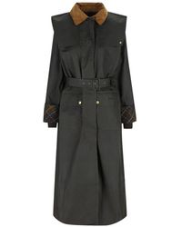 Barbour - X Wp Jas Van Gewaxt Katoen Met Ceintuur - Lyst