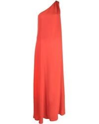 Kiton - One-Shoulder Silk Maxi Dress - Lyst