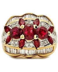Jewels Aficionado - 18Kt Gelbgoldring Mit Rubin Und Diamant - Lyst