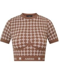 Amiri - Ma Quad Seamless Short-Sleeve Top - Lyst