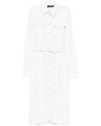 Patrizia Pepe - Logo-Detail Shirt Midi Dress - Lyst