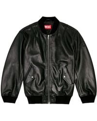 DIESEL - L-pritts-new Leather Jacket - Lyst